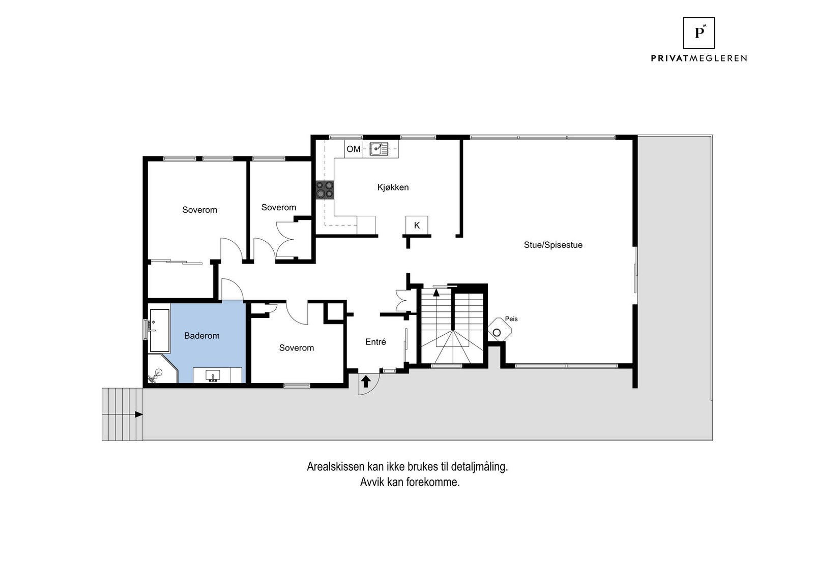 Plantegning 1. etasje Galleribilde