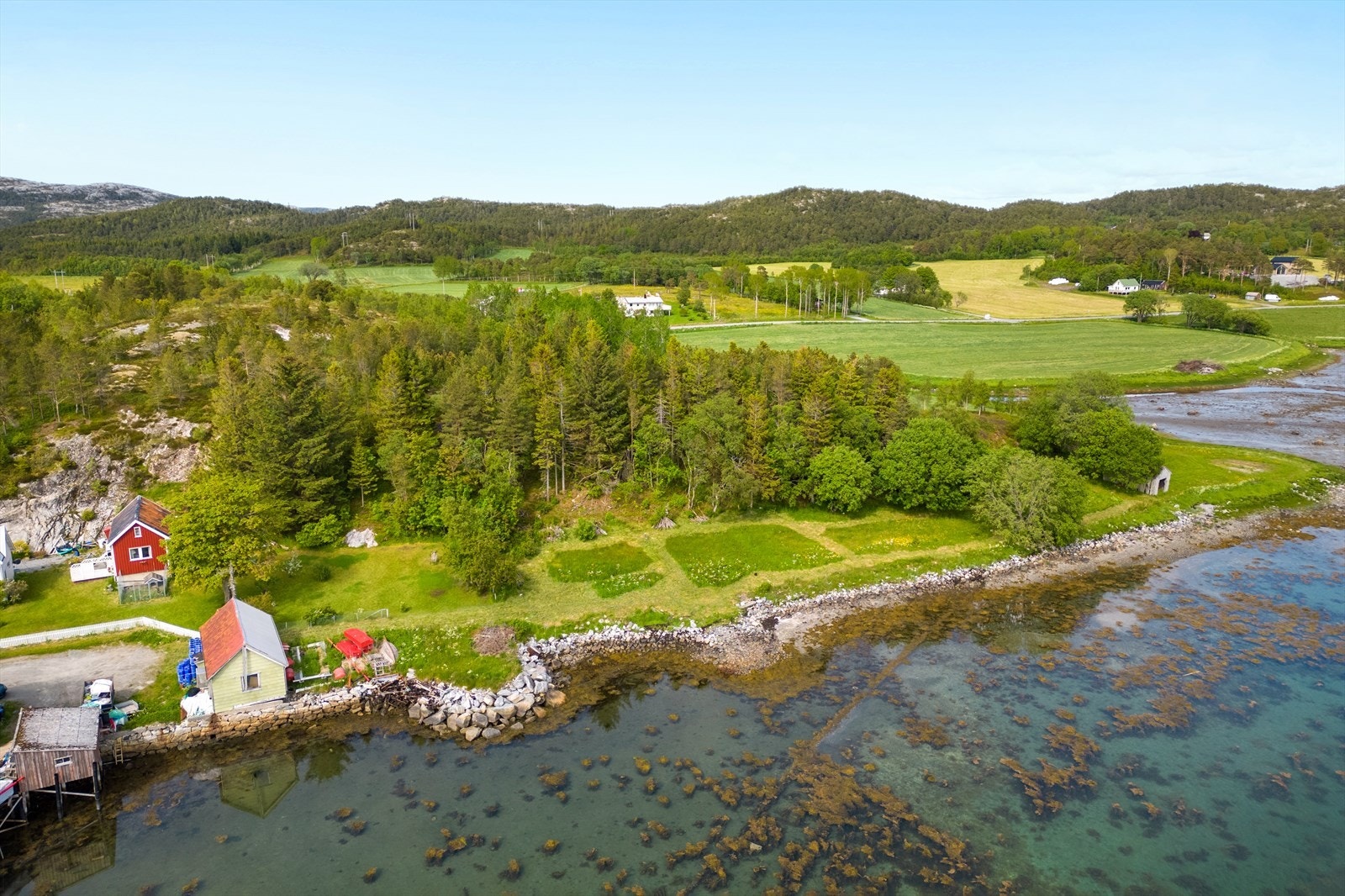 Selveiertomt med kystlinje Galleribilde