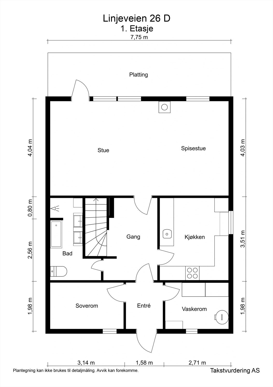 Plantegning 1. etg. Galleribilde