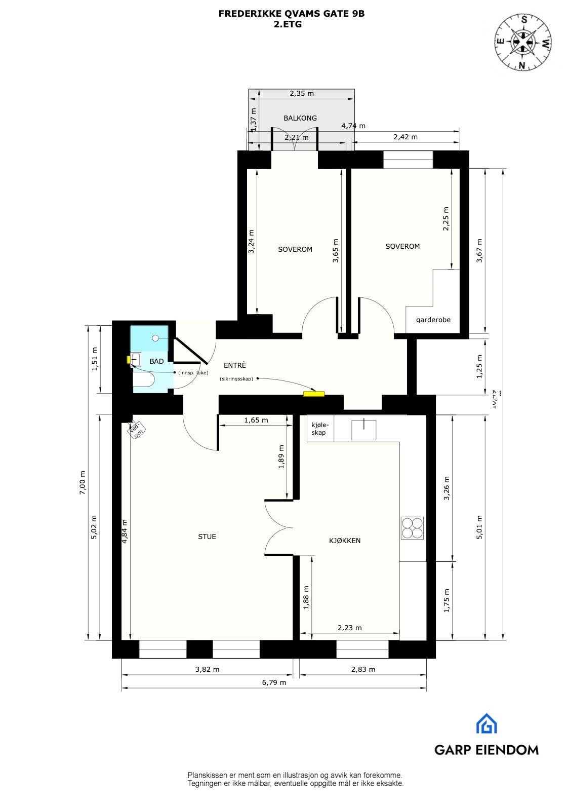 Leiligheten fremstår lys og luftig med en gjennomgående og perfekt planløsning - Denne bør sees! Galleribilde