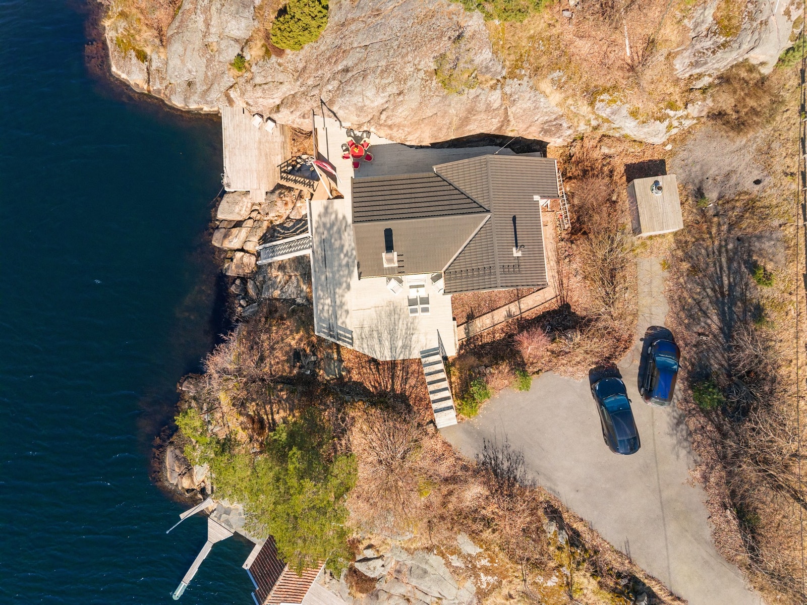 Dronebilde over eiendommen Galleribilde