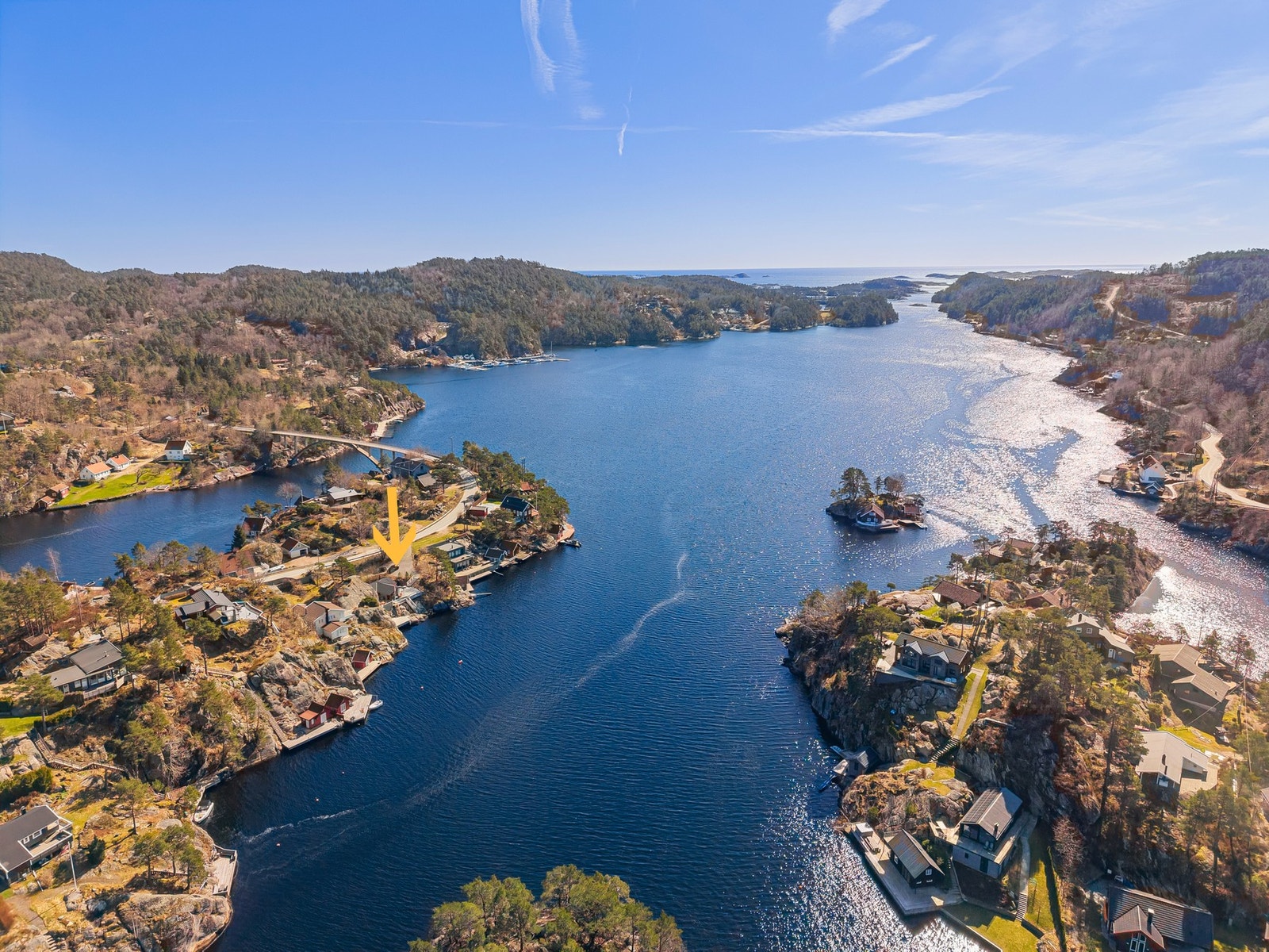 Dronebilde over ormådet Galleribilde