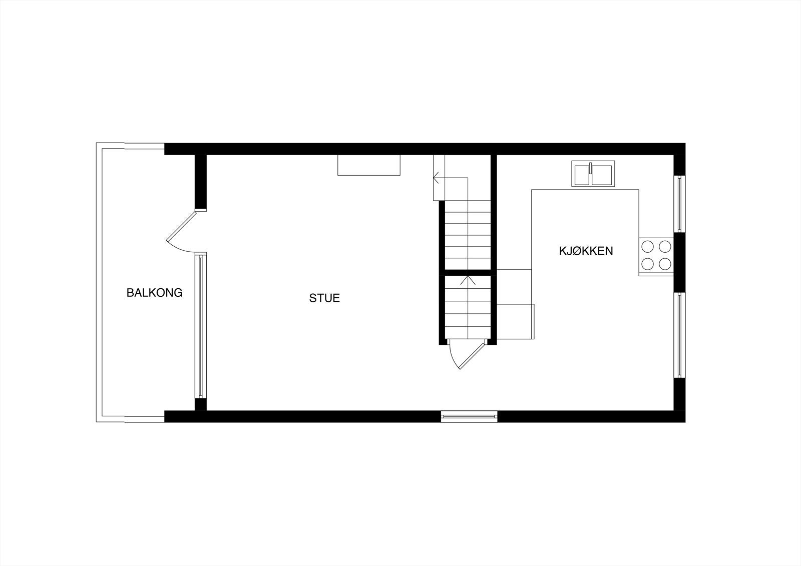 Plantegning 2. etasje Galleribilde