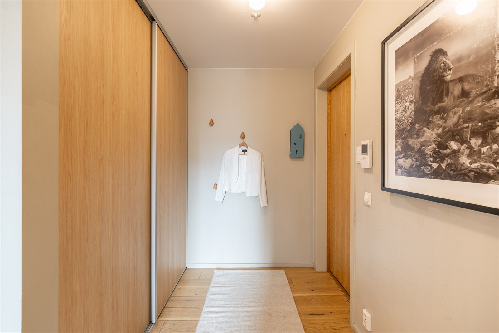 Rikelig med plass til oppbevaring for sko- og ytterklær. Galleribilde