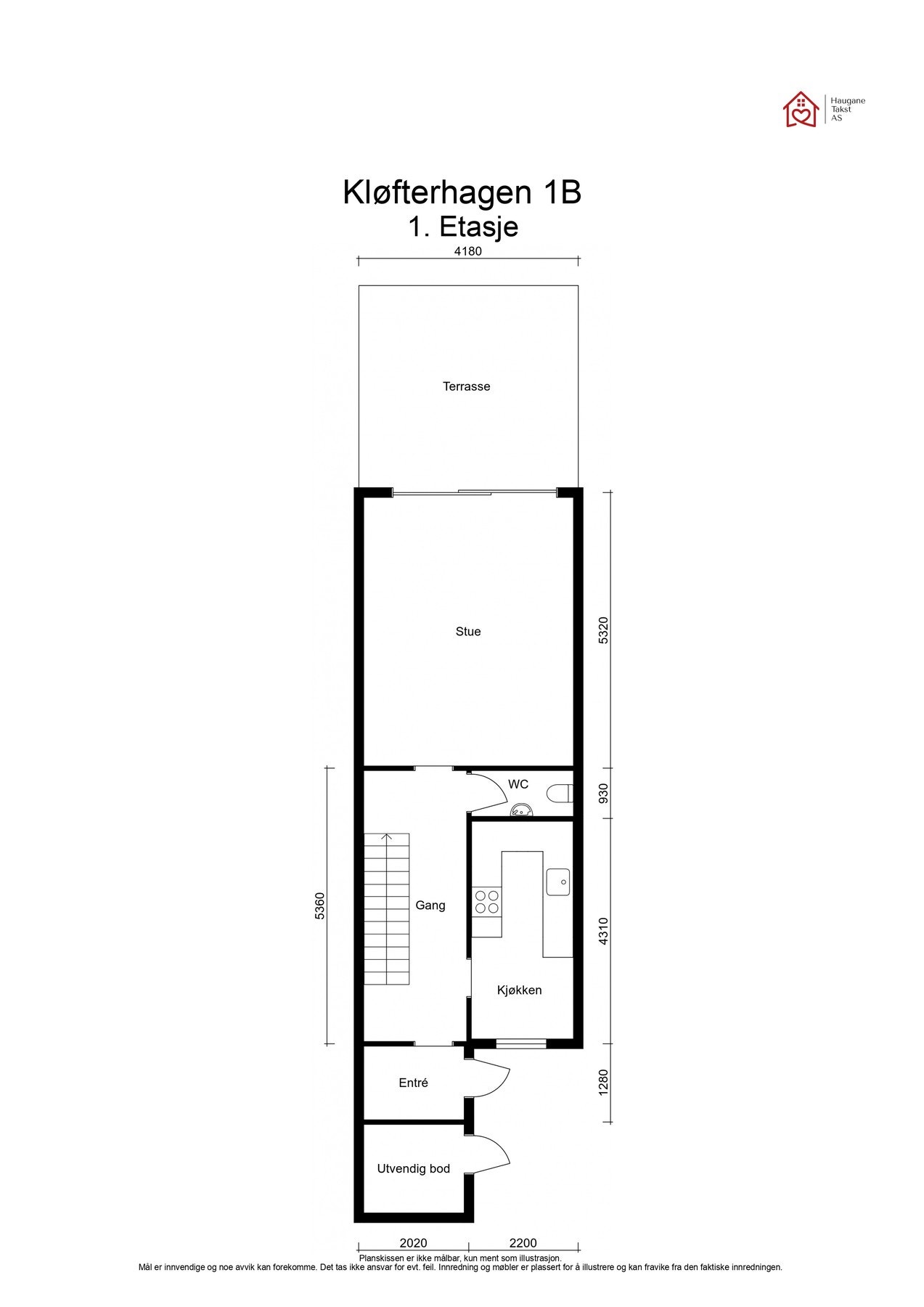 Plantegning 1. etasje Galleribilde