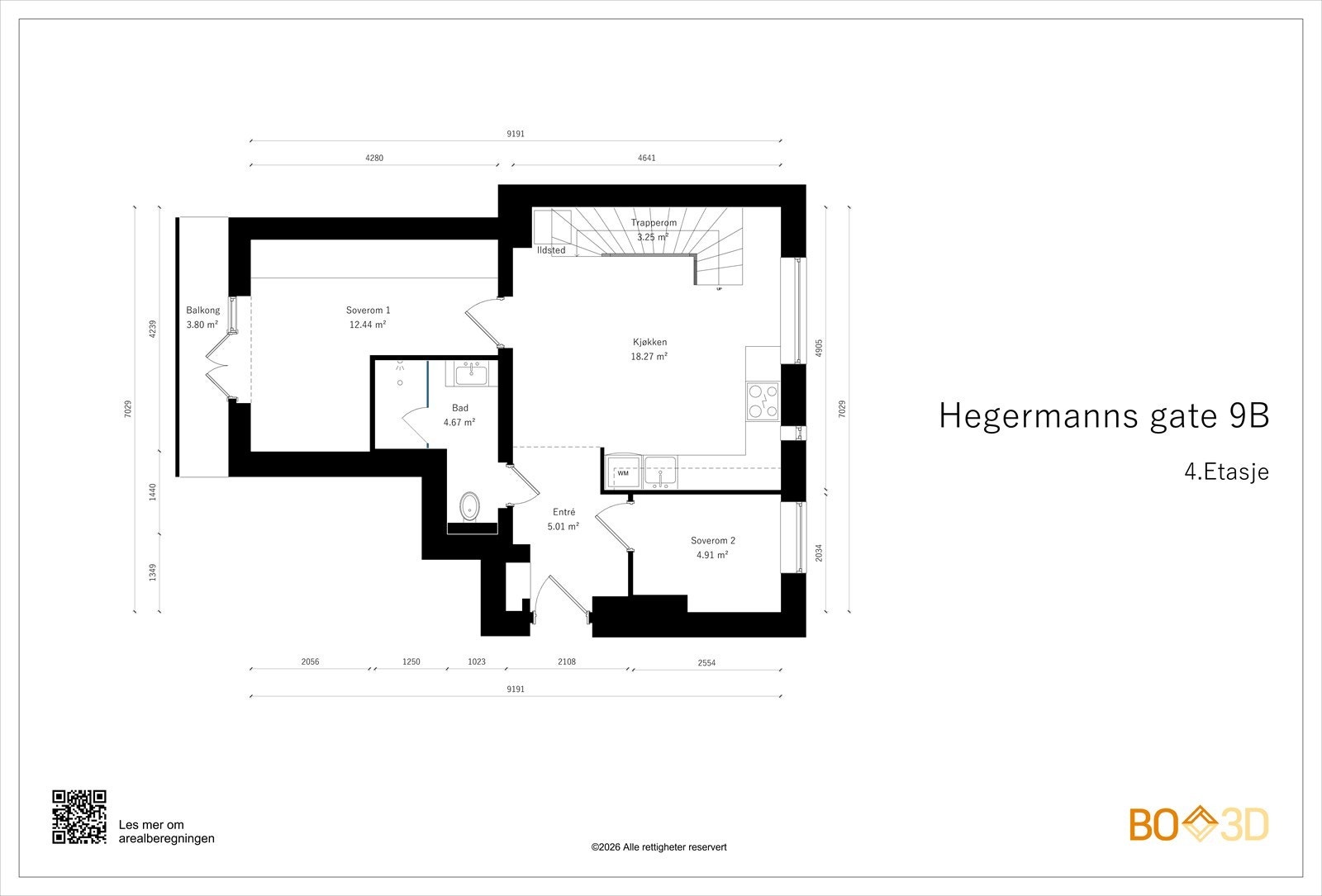 Plantegning 4. etasje Galleribilde