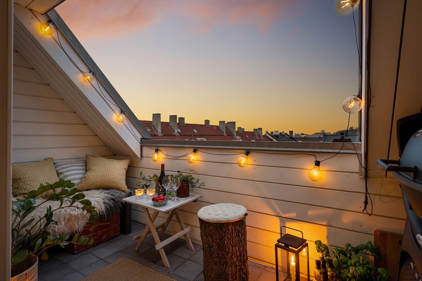 Kveldsstemning på terrassen Galleribilde