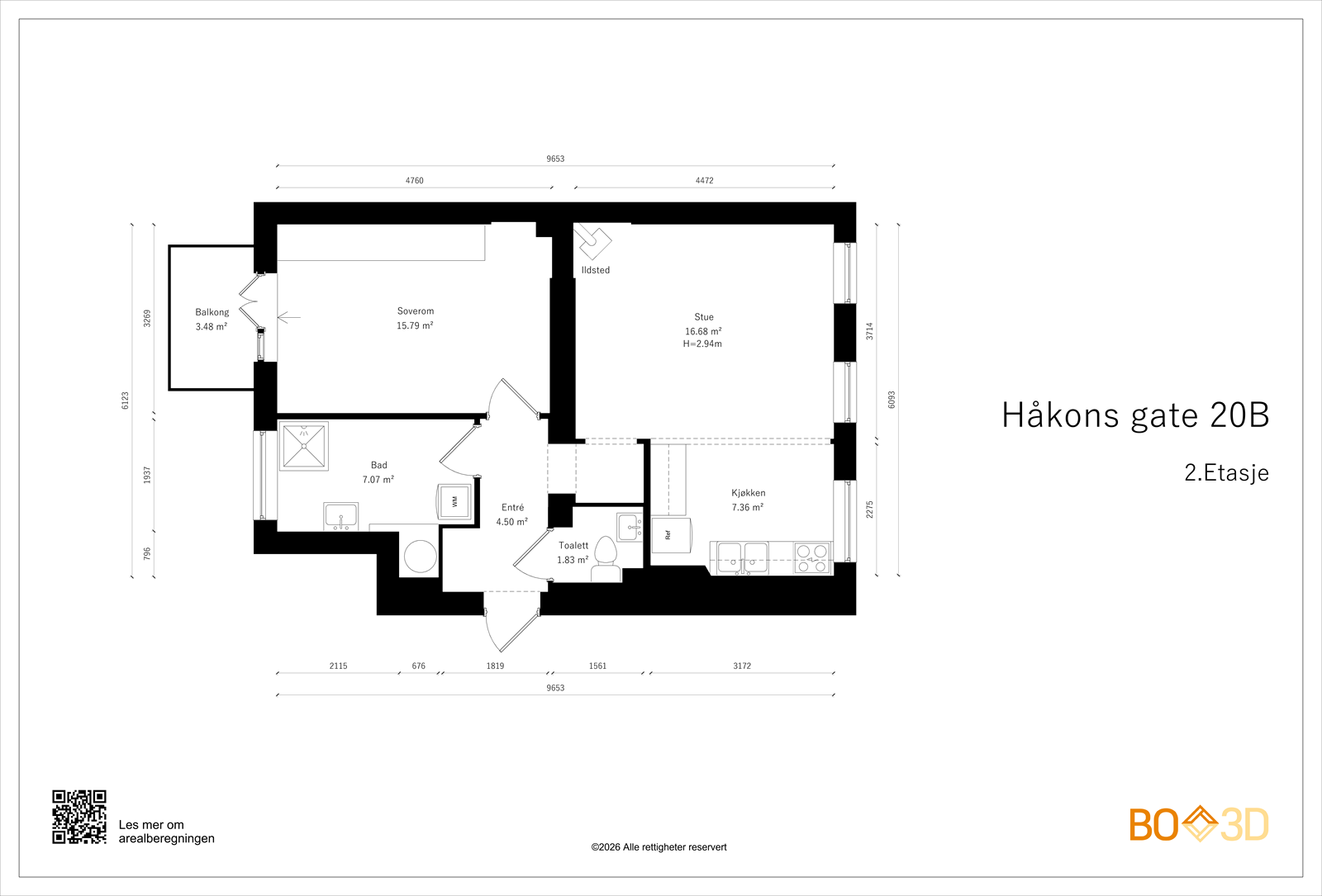 Takstmanns plantegning Galleribilde