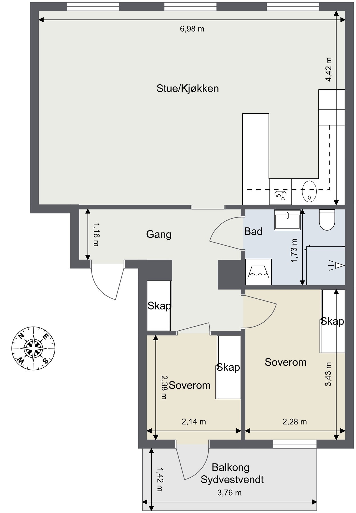 Plantegning. Skissen er ikke målbar og avvik kan forekomme. Planskisse i annonse og tilstandsrapport er kun ment som illustrasjon. Galleribilde