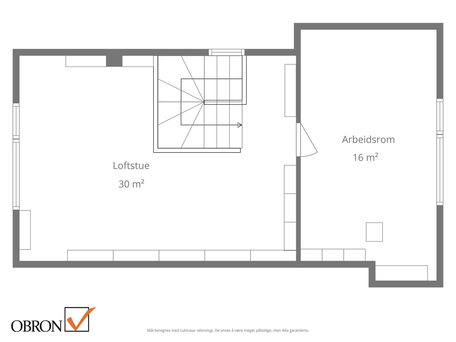 Planskisse loftsetasje. Galleribilde