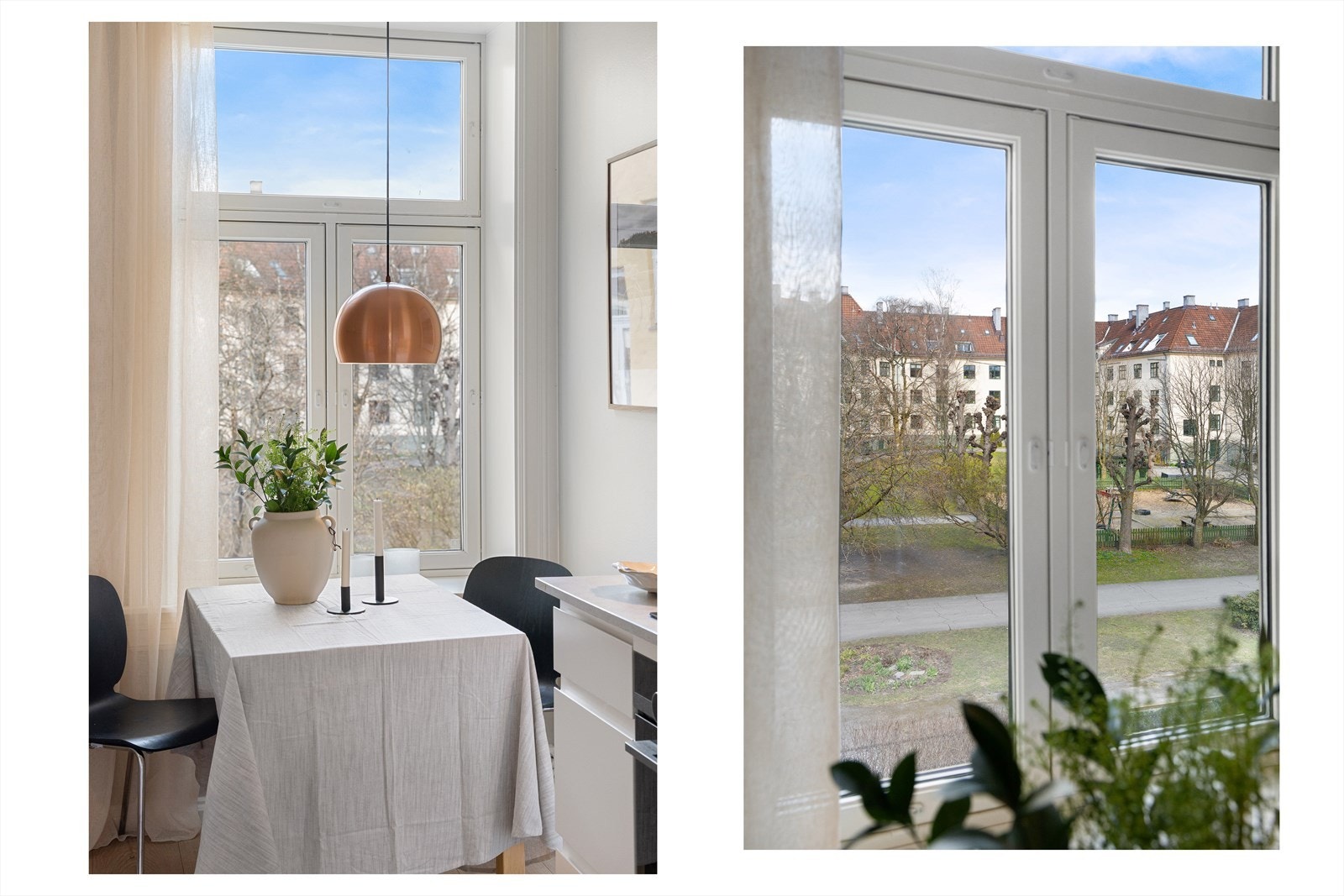 Det tilrettelagt for plass til et lite spisebord, perfekt for frokost og morgenkaffen. Galleribilde