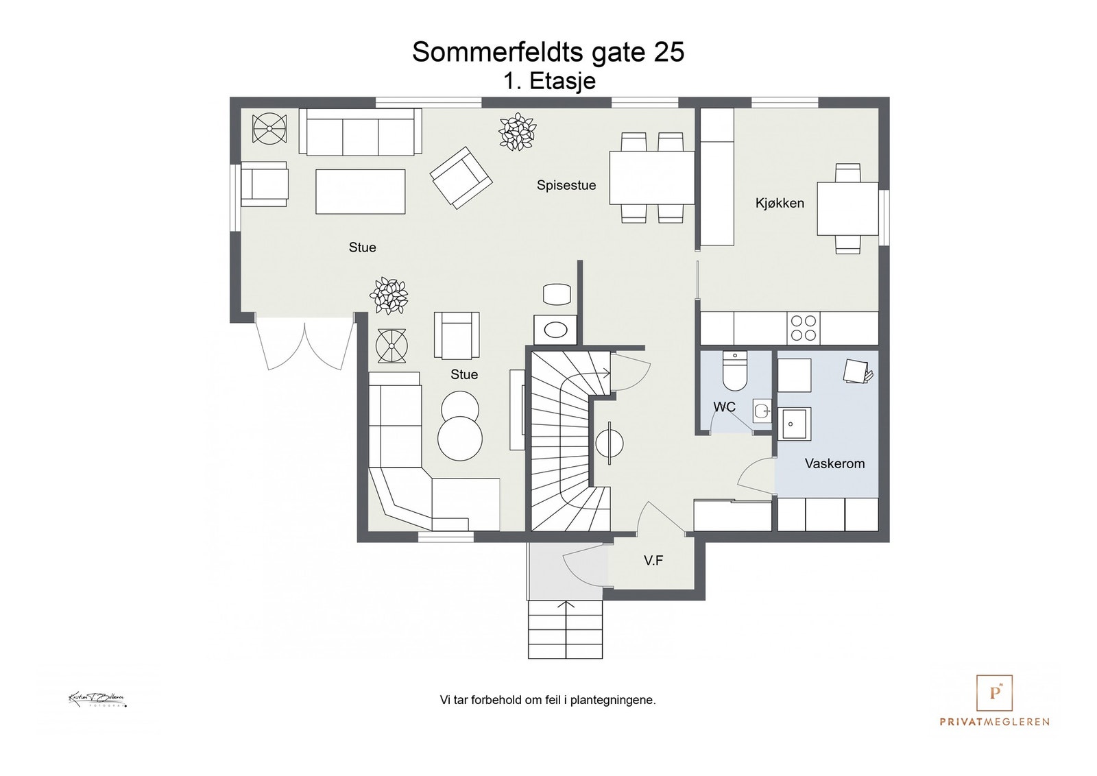 Plantegning 1. etasje Galleribilde
