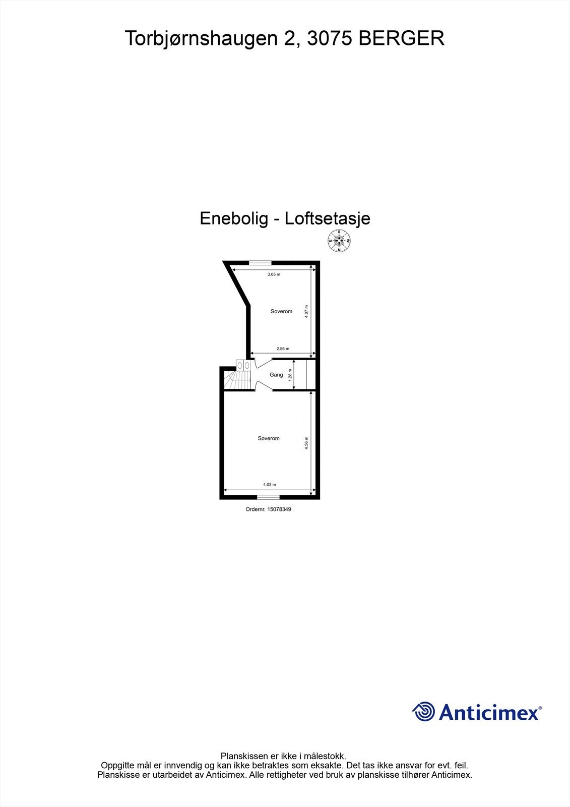 Plantegning - Loftetasje Galleribilde