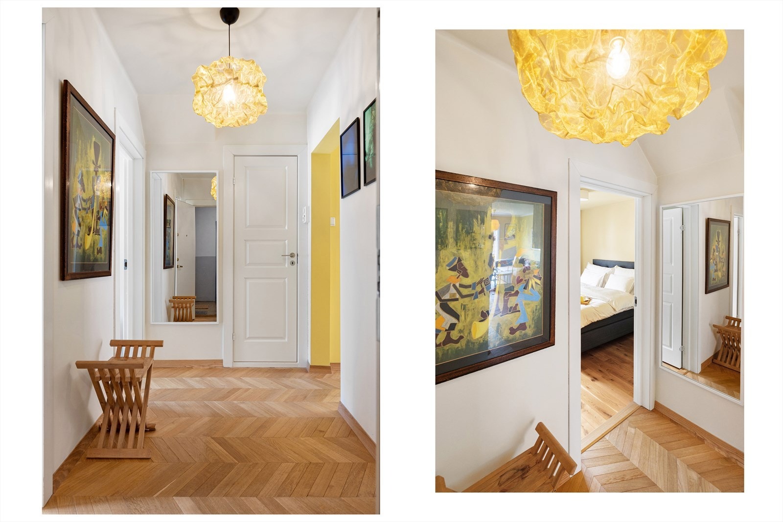 Entréen og gangen er innbydende og stilren, med god plass til ulike oppbevaringsløsninger. Galleribilde