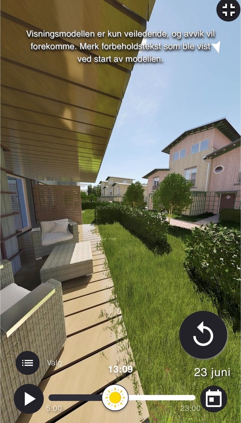 Bilde som illustrerer solforholdene på markterrassen Galleribilde