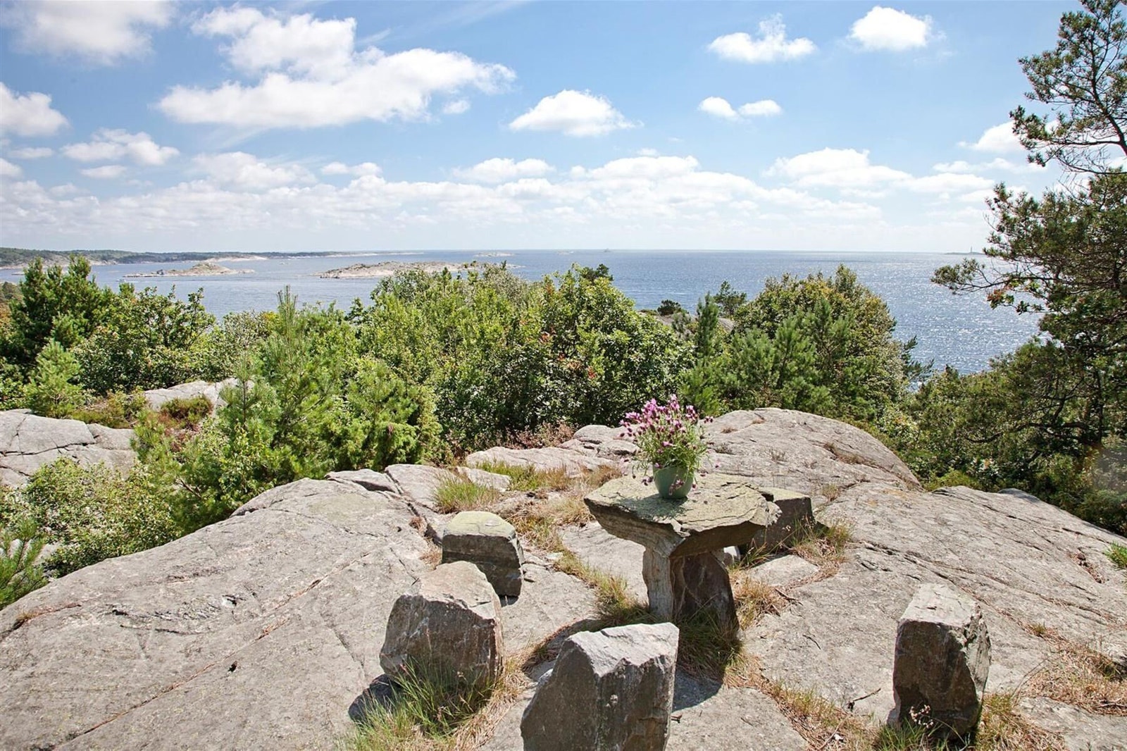 Fra en av turstiene på Herøya hvor man kan nyte den flotte utsikten Galleribilde