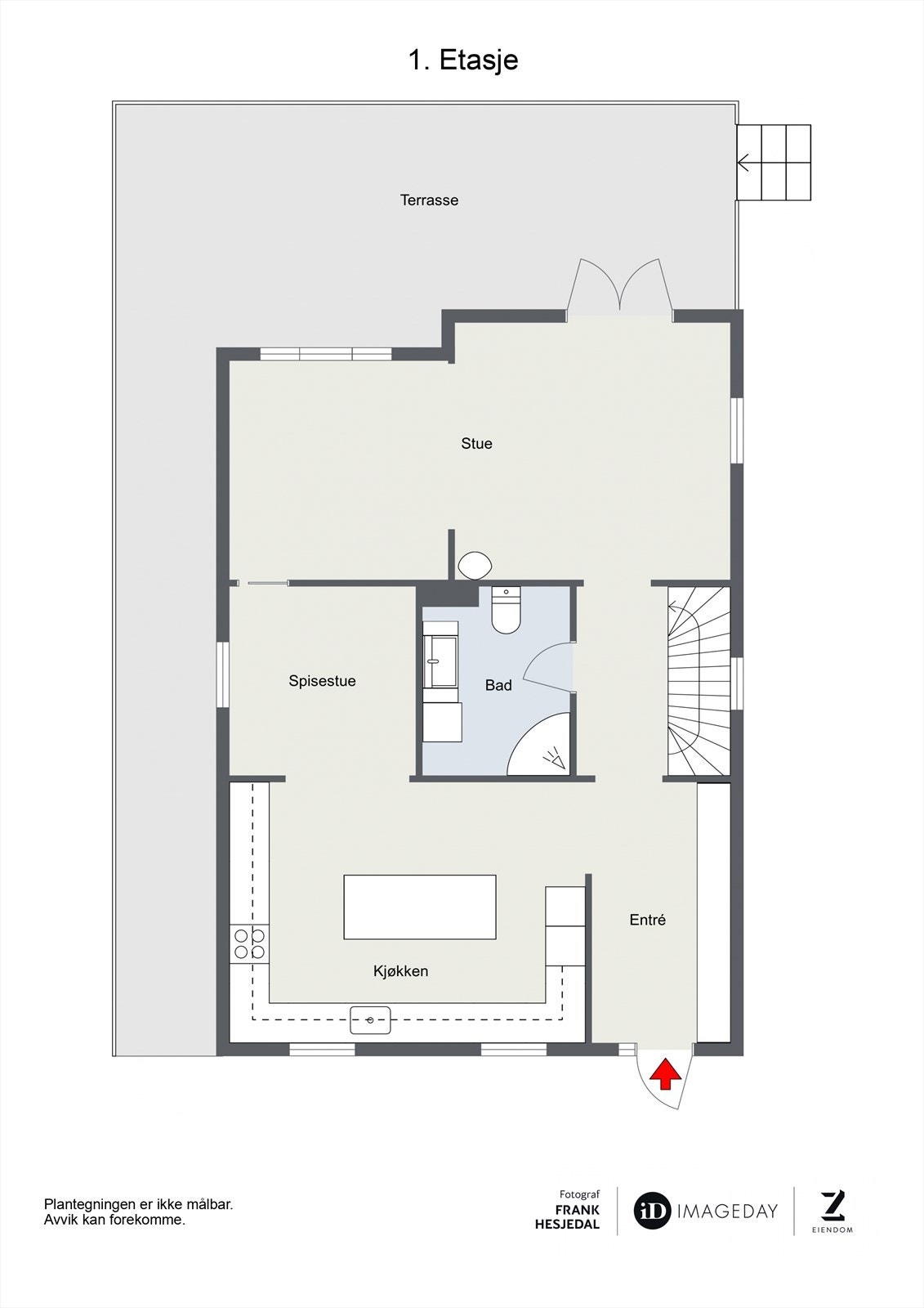 Plantegning av 1. etasje. Galleribilde
