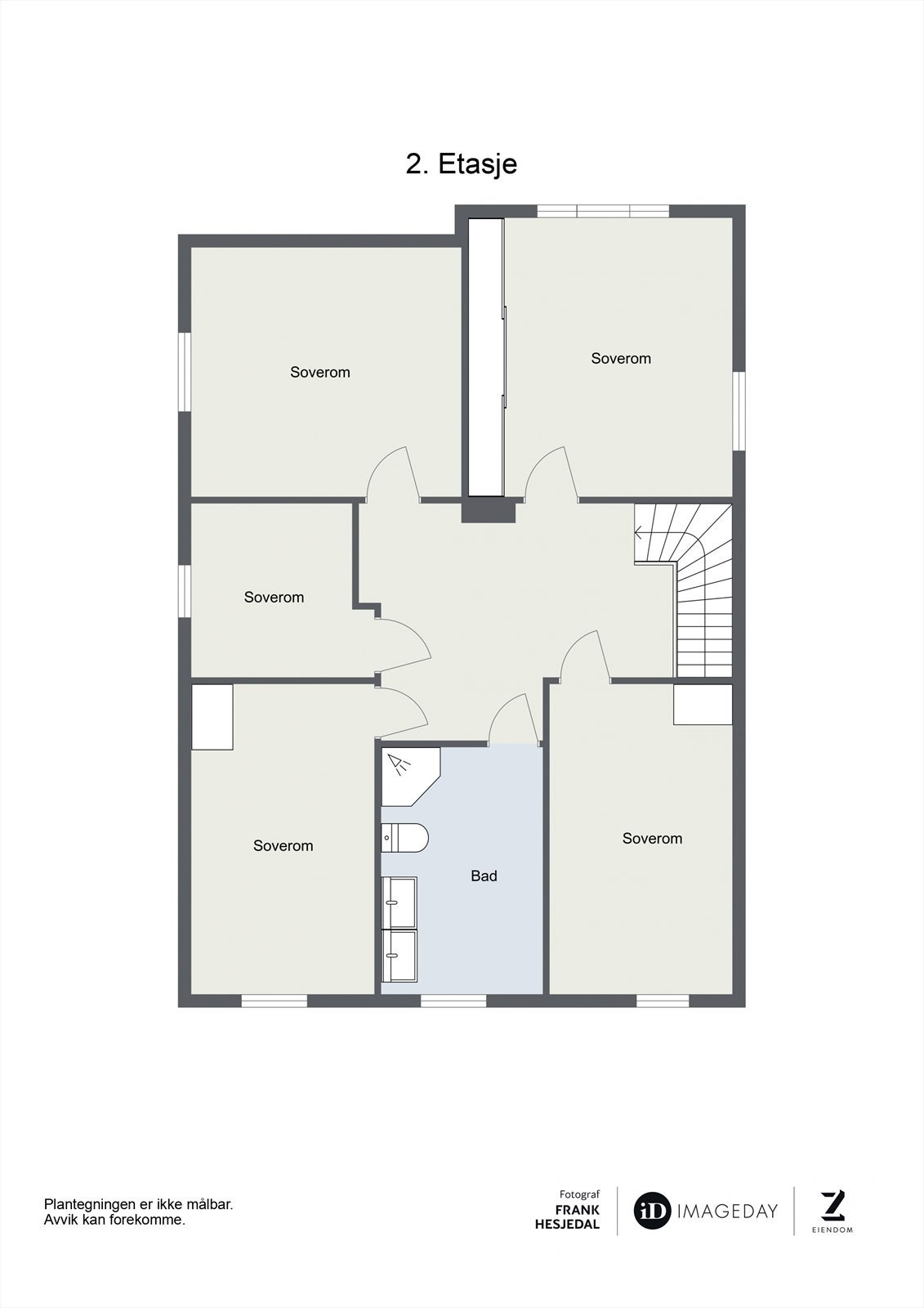 Plantegning av 2. etasje. Galleribilde