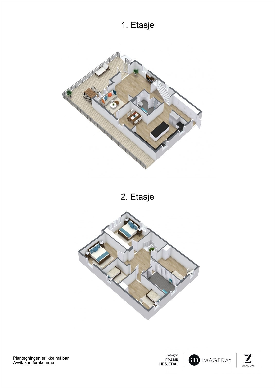 Plantegning av begge etasjene. Galleribilde