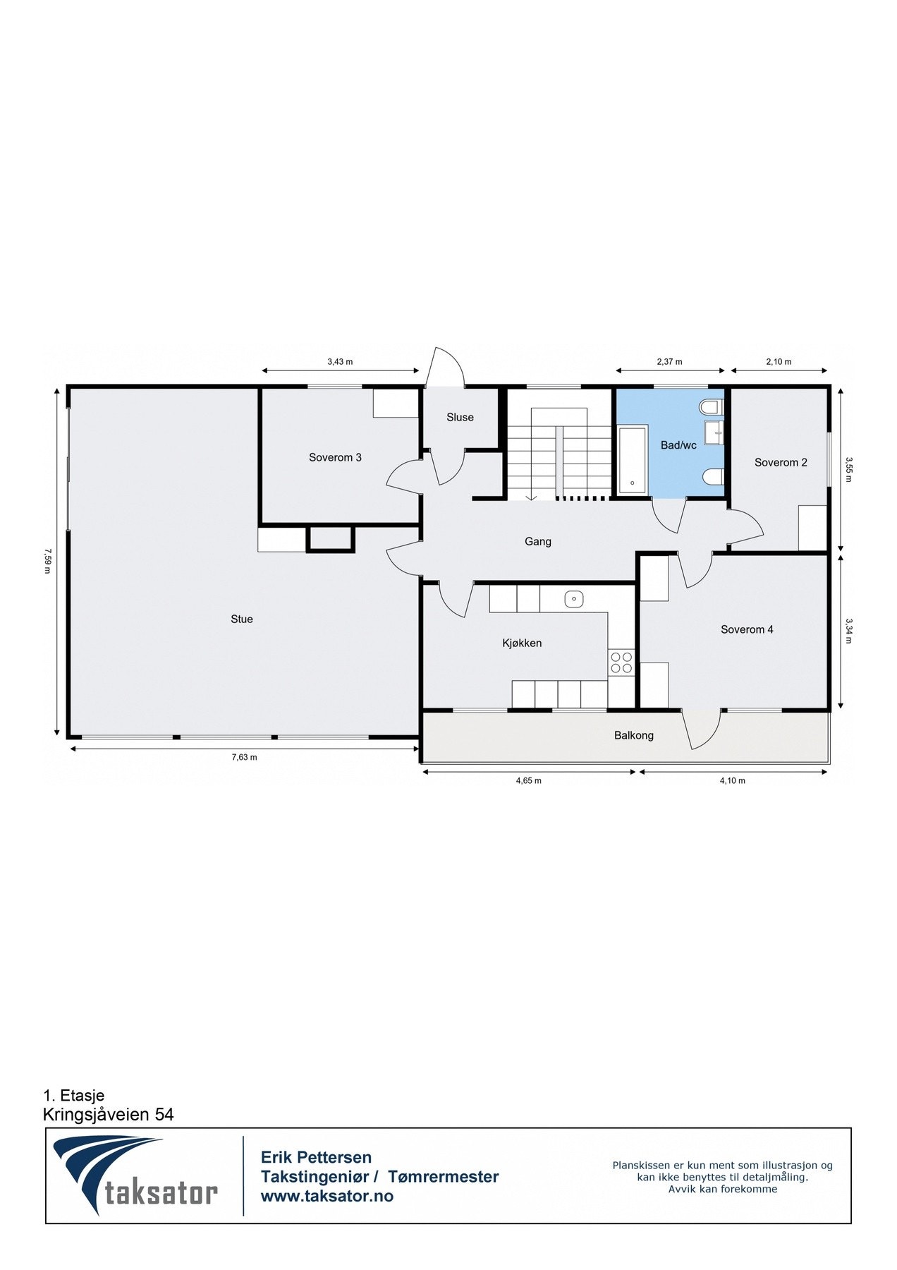 Plantegning første etasje. Galleribilde