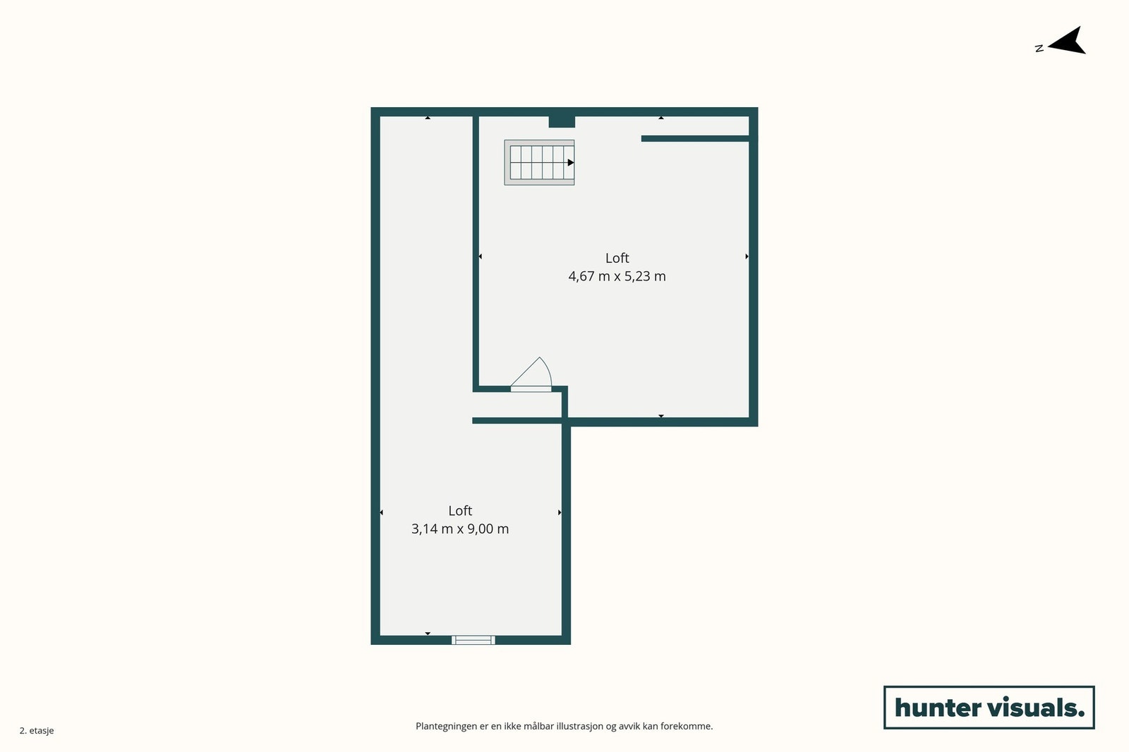 Planskisse loft Galleribilde