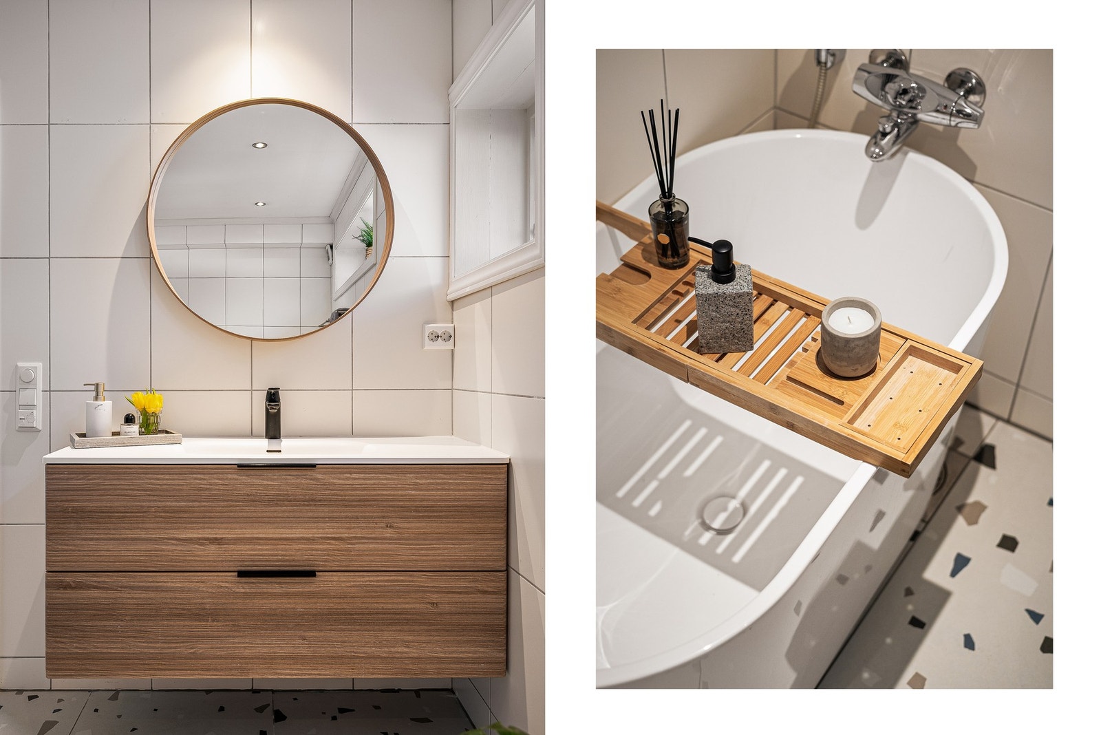 - Badet har i tillegg til dusj, et lite badekar - Galleribilde