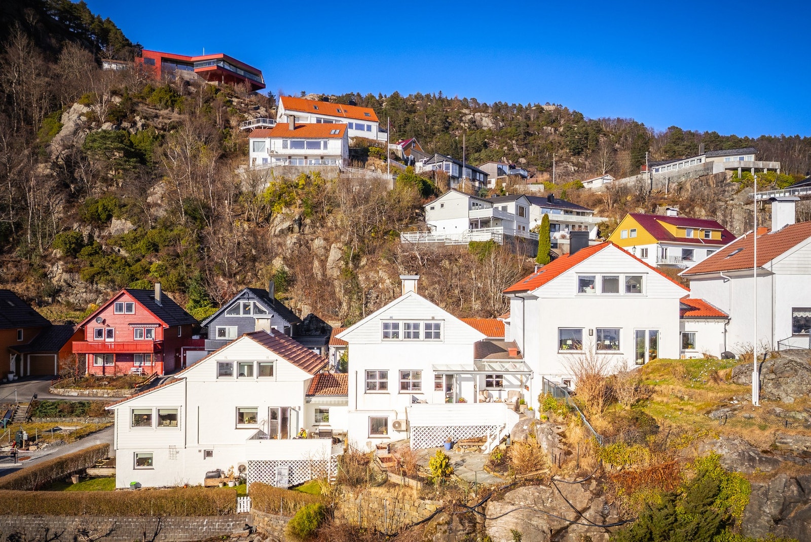 - Boligen ligger solrikt til på et høydedrag, med sol fra morgen til sein kveld - Galleribilde