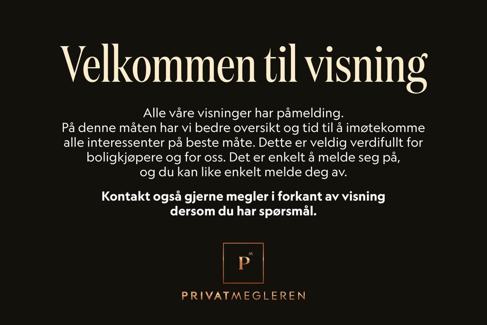 Hjertelig velkommen til visning! Galleribilde