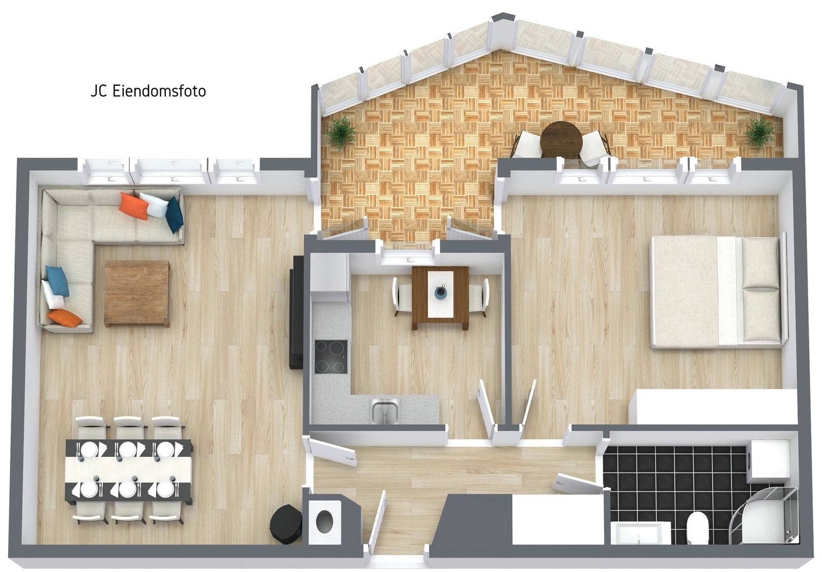 Plantegning 3D. Galleribilde