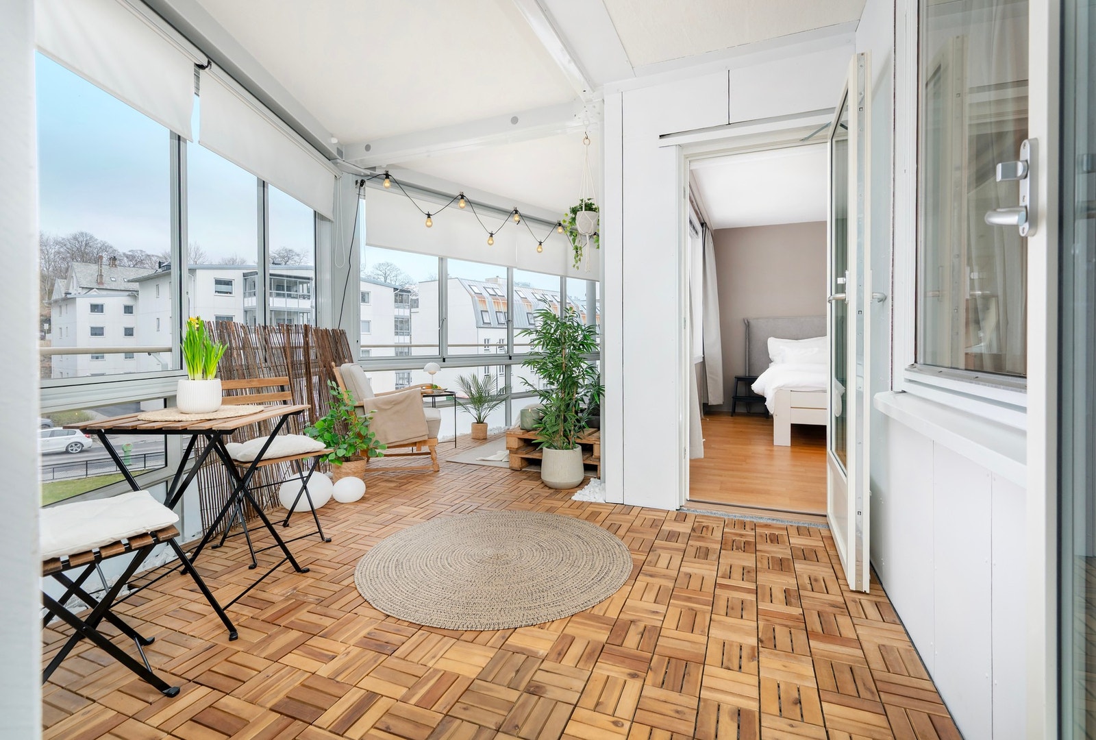 Inneglasset balkong på 17m2 Galleribilde