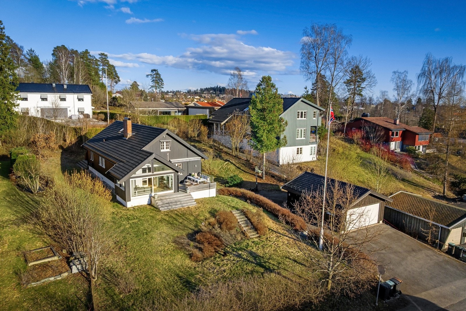 Hverdagslogistikken er enkel. Barna har en trygg og kort skolevei til fots til populære Eiksmarka skole, og det er flere barnehager i umiddelbar nærhet Galleribilde
