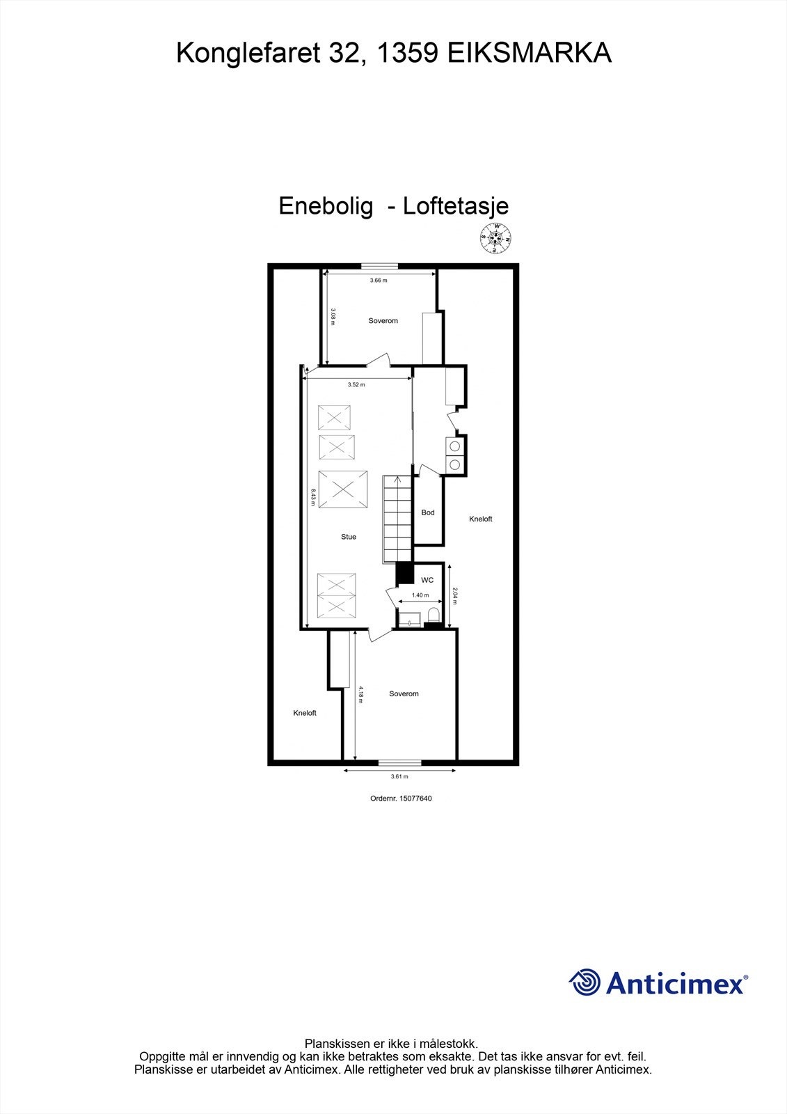 Plantegning Loftetasje Galleribilde