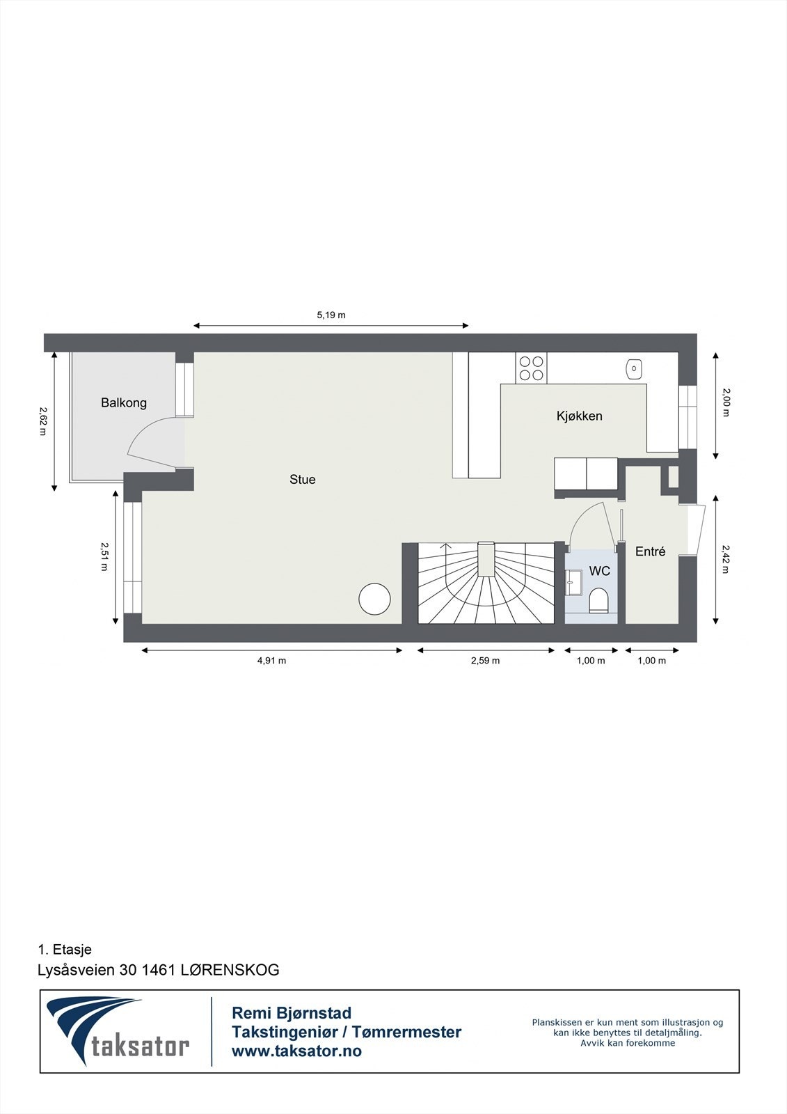Plantegning 1. etasje Galleribilde