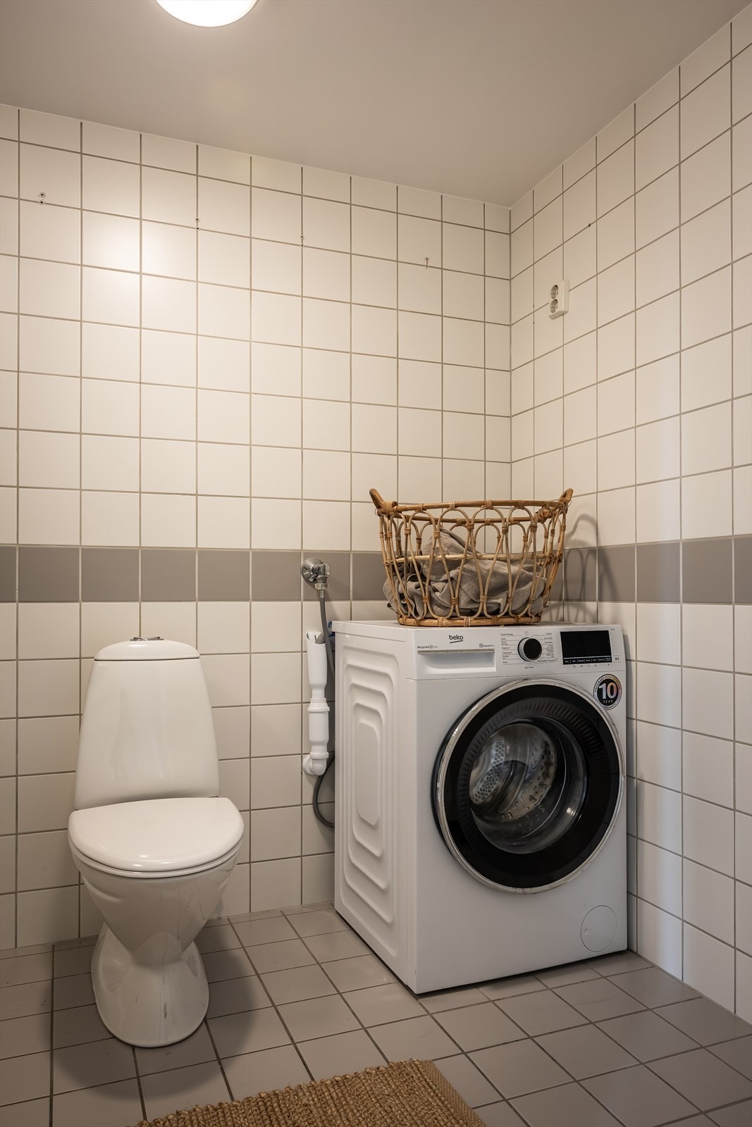 Det er opplegg for vaskemaskin og tørketrommel. Galleribilde