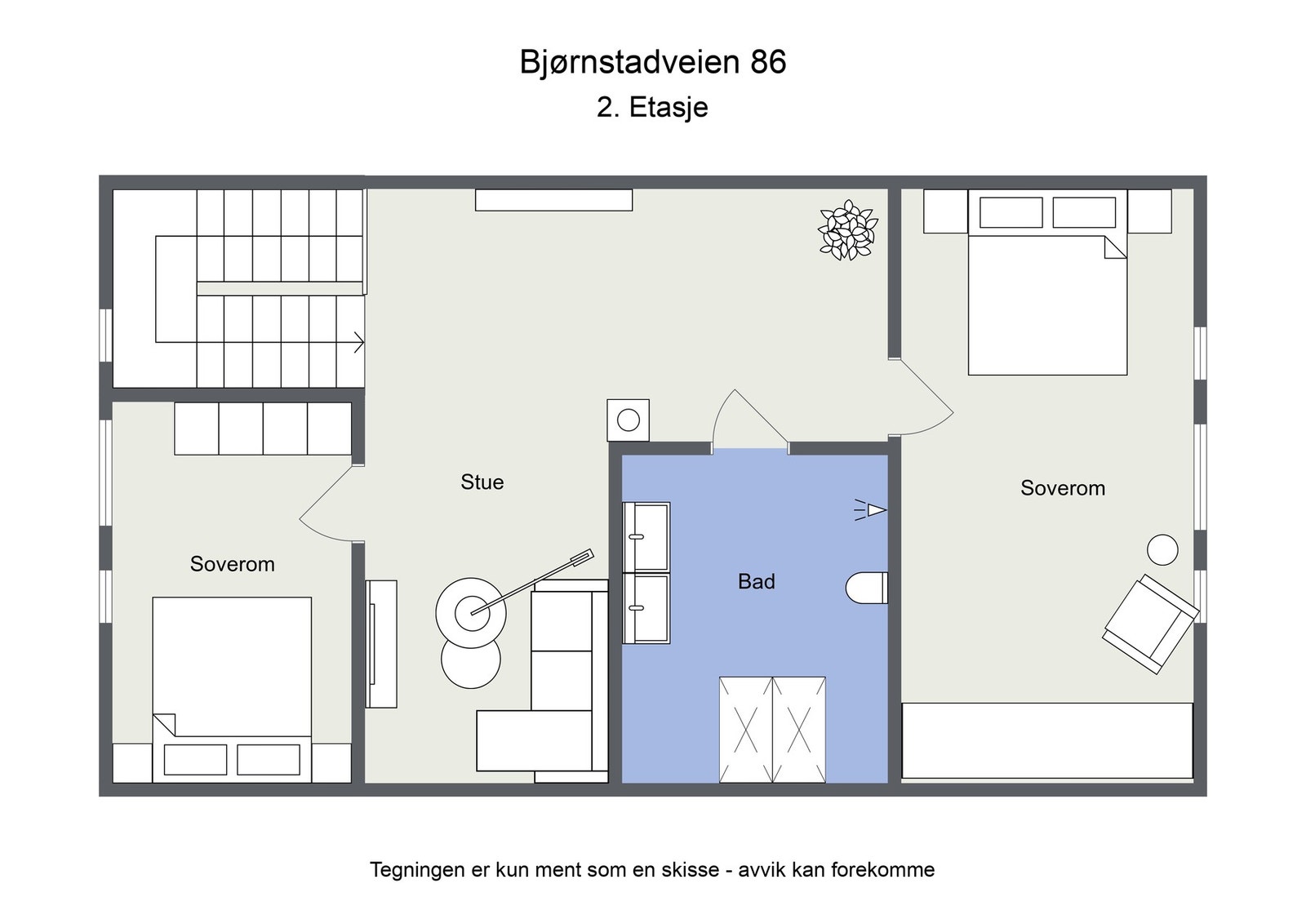 Planløsning 2. etg Galleribilde