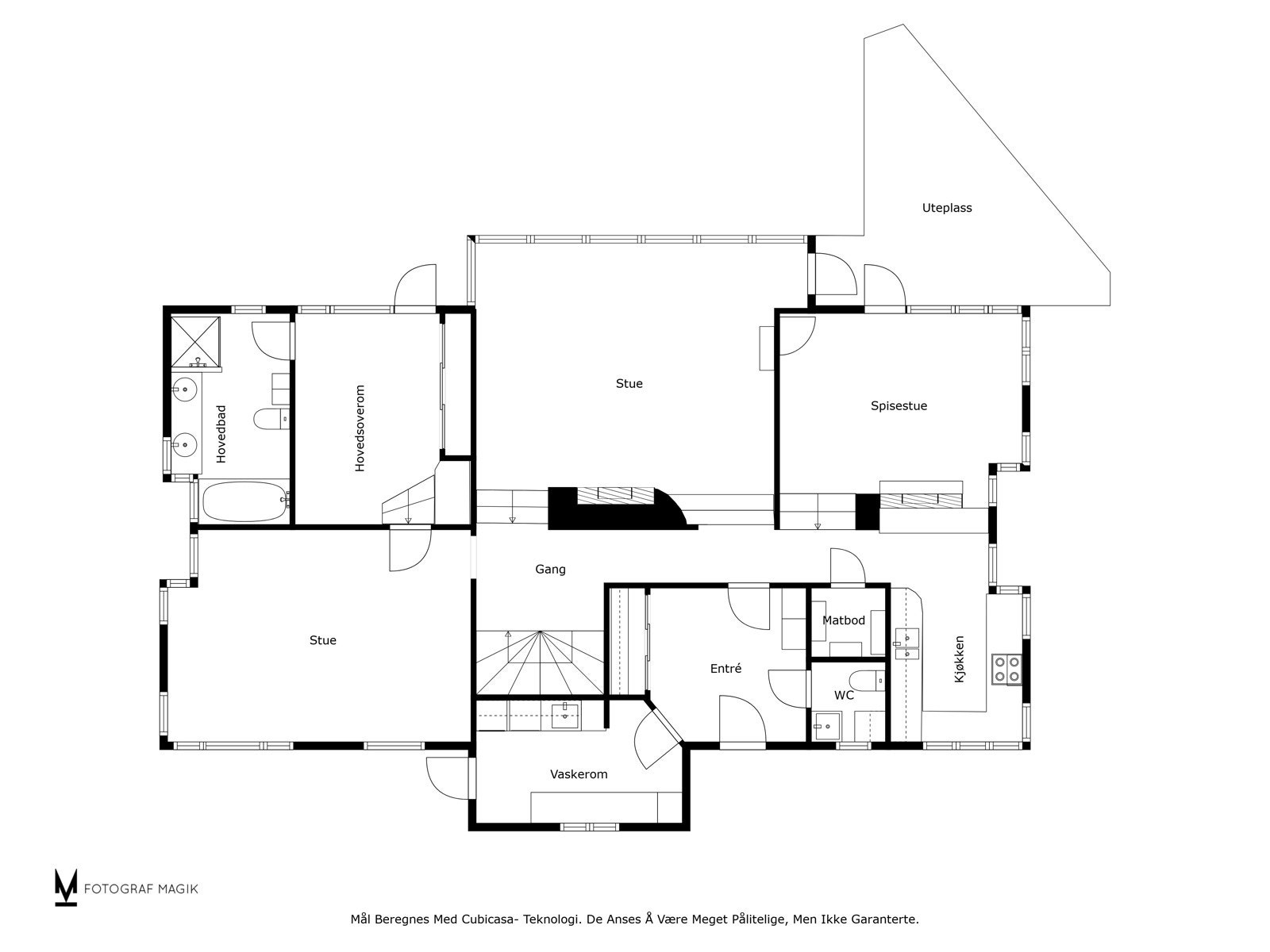 Plantegning 1. etasje Galleribilde