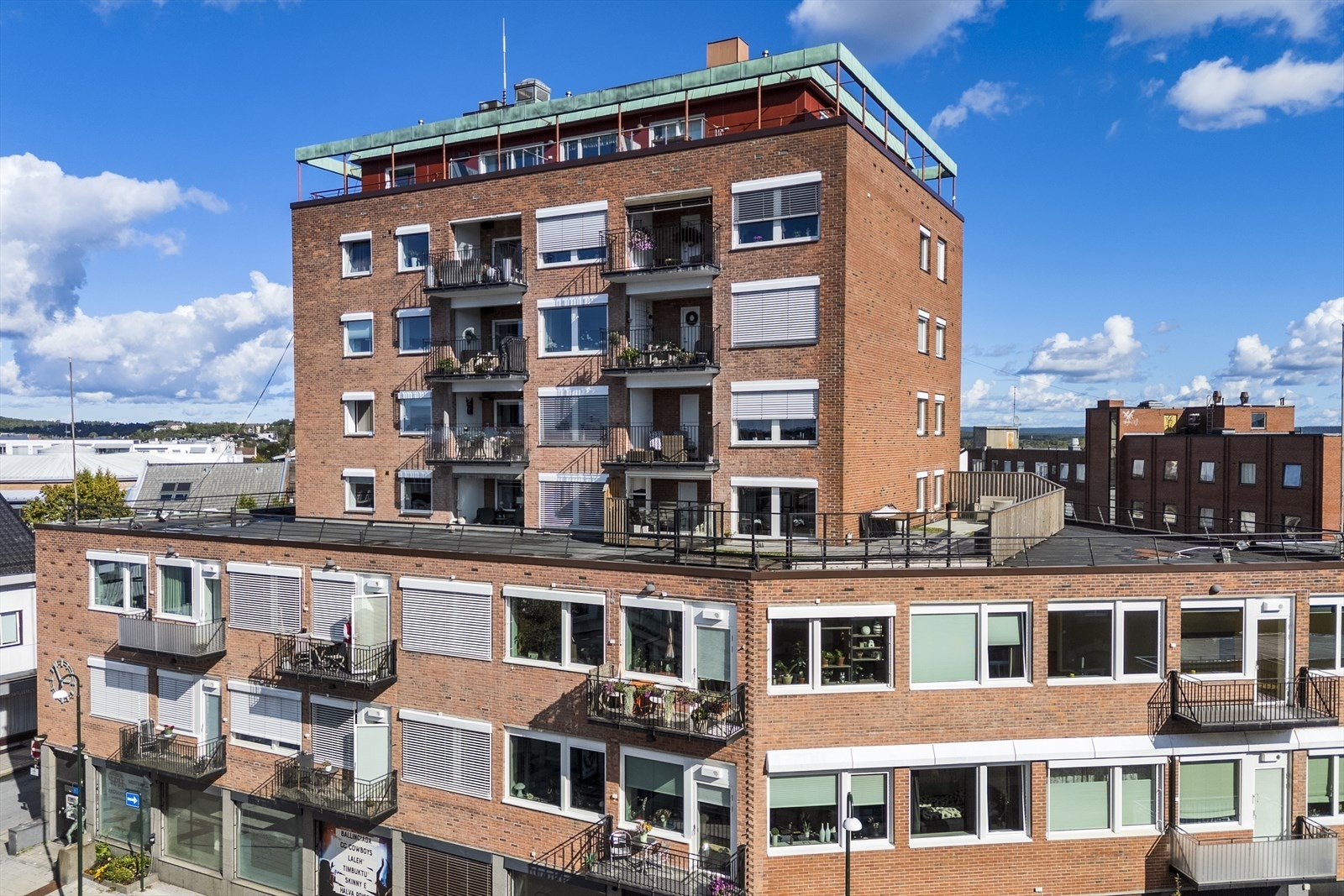 Leiligheten ligger i 5 etg. i dette karakteristiske bygget Galleribilde