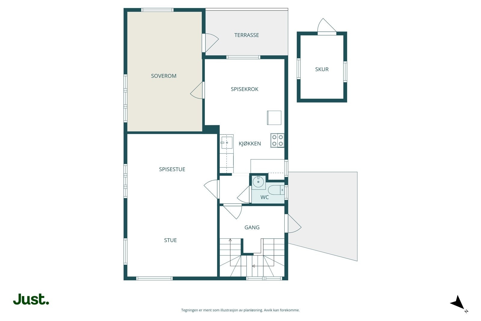 Planskisse 1.etasje.