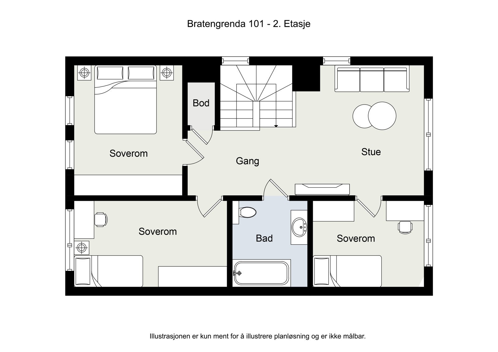 Plantegning 2. etasje Galleribilde