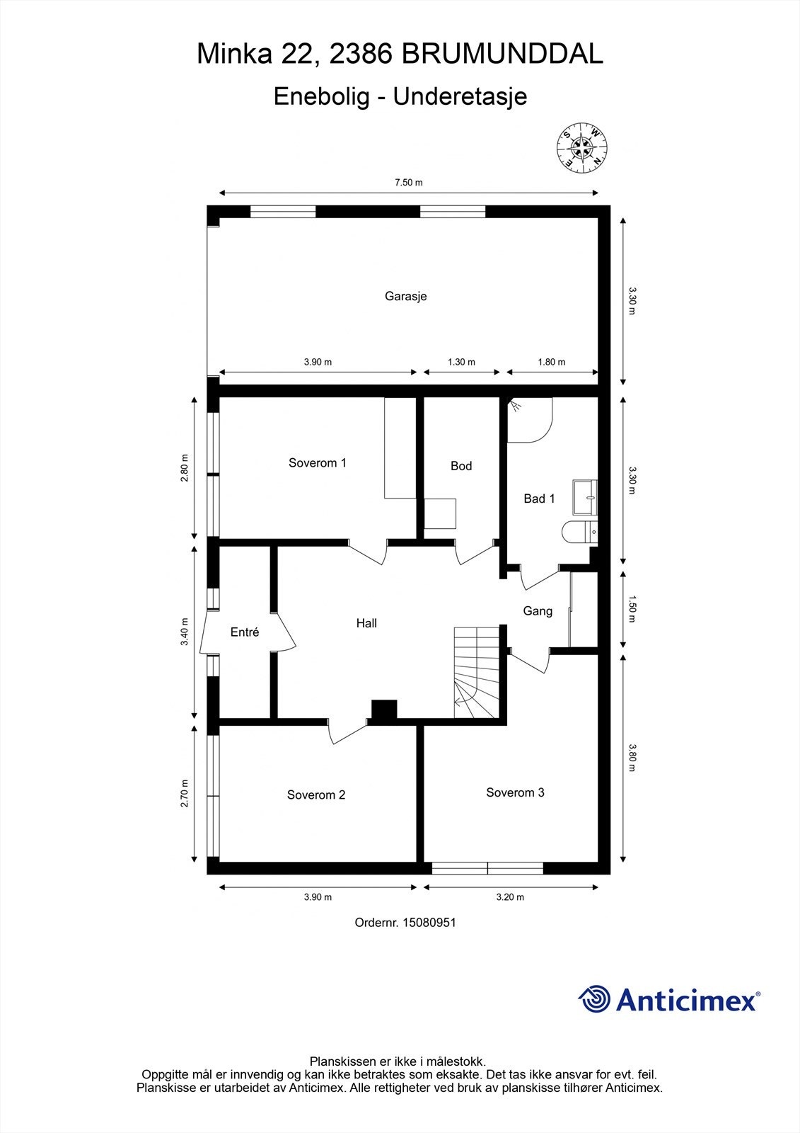 Plantegning - Underetasje Galleribilde