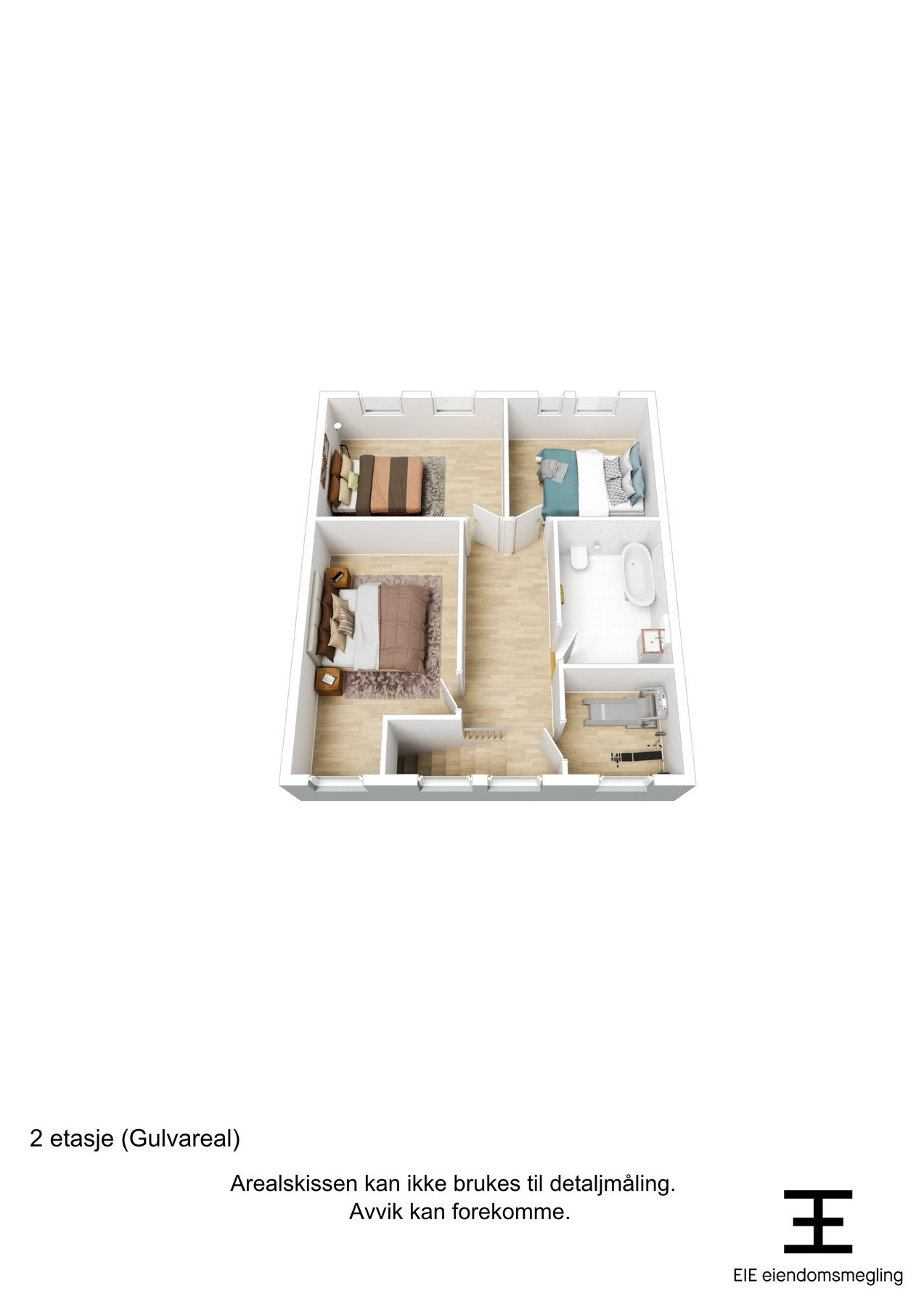 3D planløsning. Galleribilde
