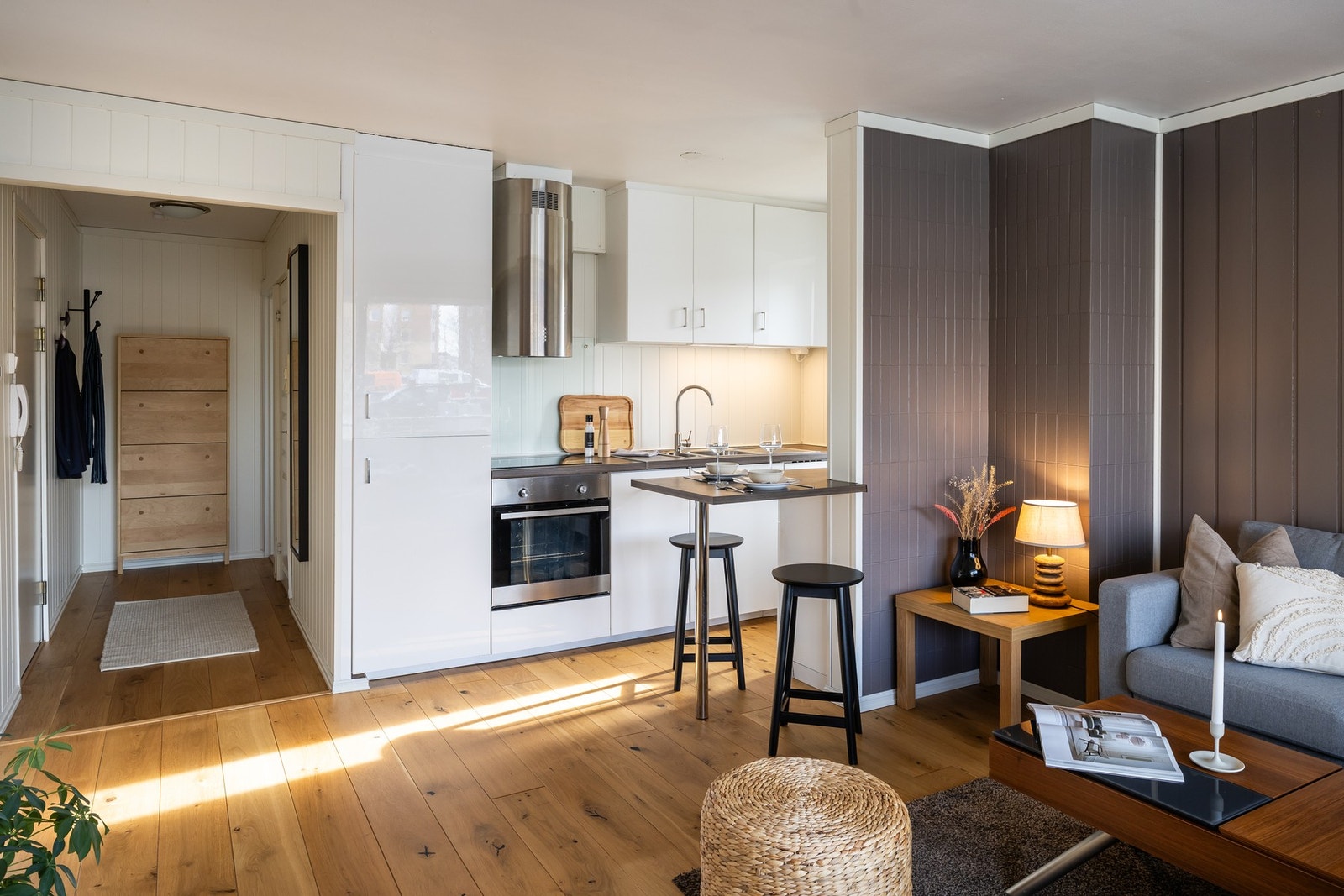 Kjøkkenet ble oppgradert i 2014 av nåværende eier. Galleribilde