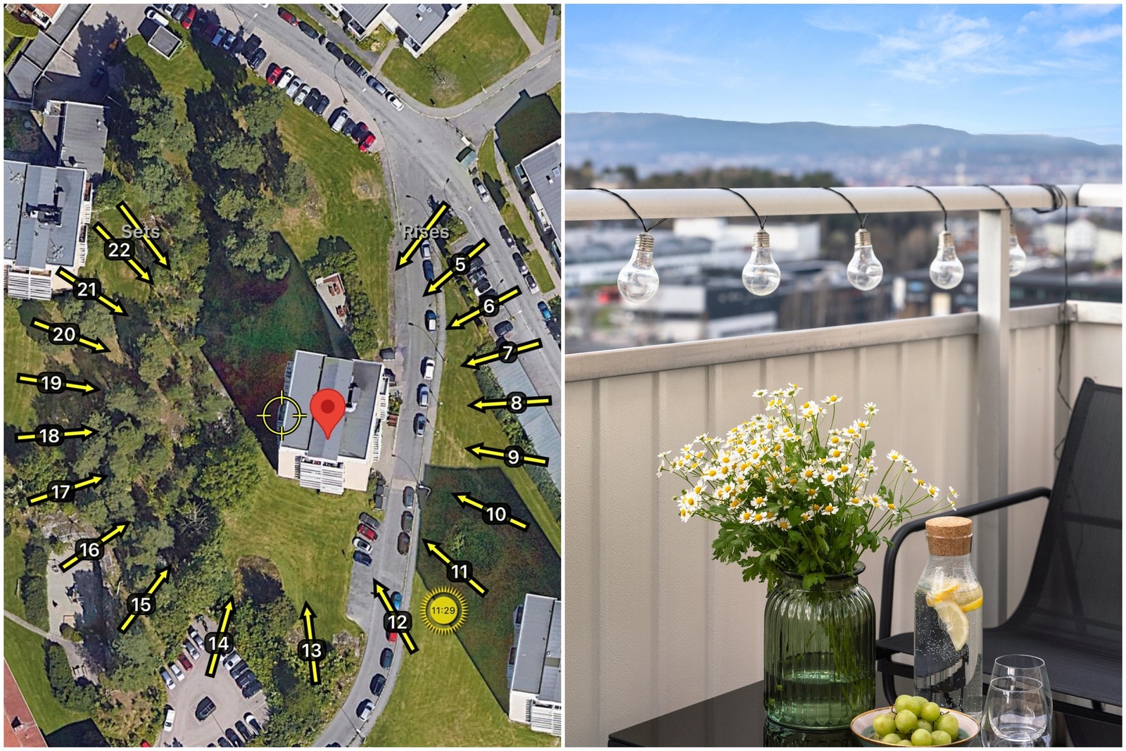 Den vestvendte beliggenheten sørger for meget gode solforhold på balkongen. Galleribilde