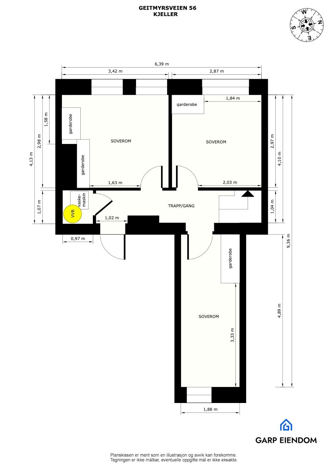 Plantregning underetasje Galleribilde