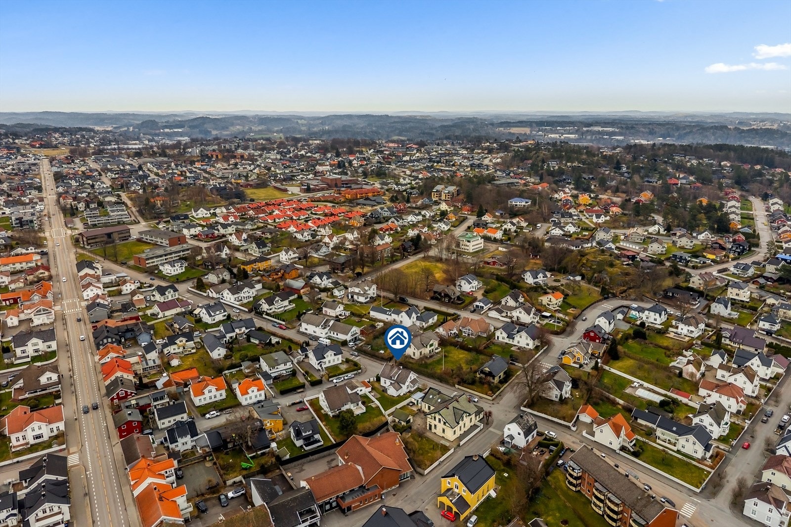 Områdebilde tatt med drone. Galleribilde