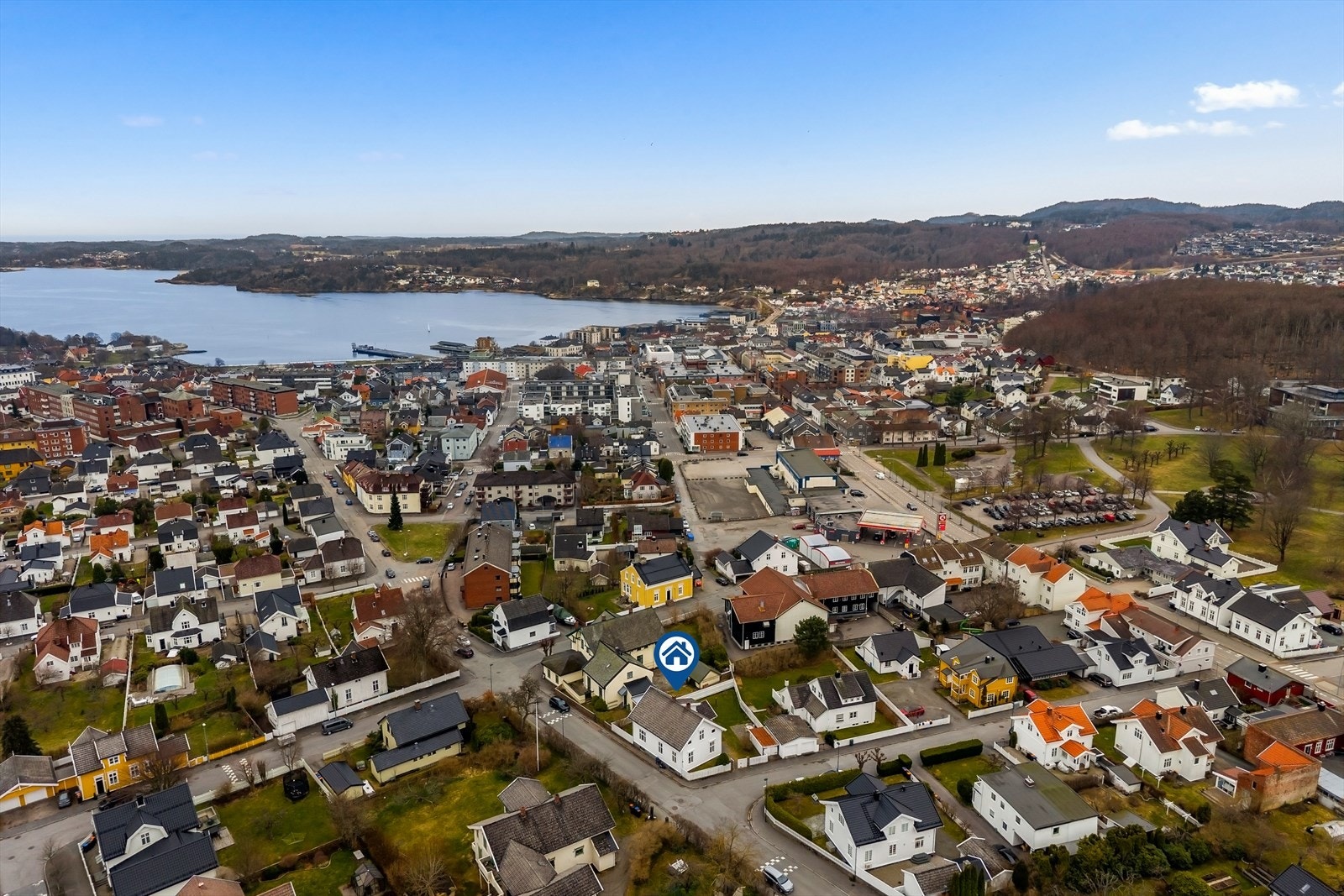 Områdebilde tatt med drone. Galleribilde