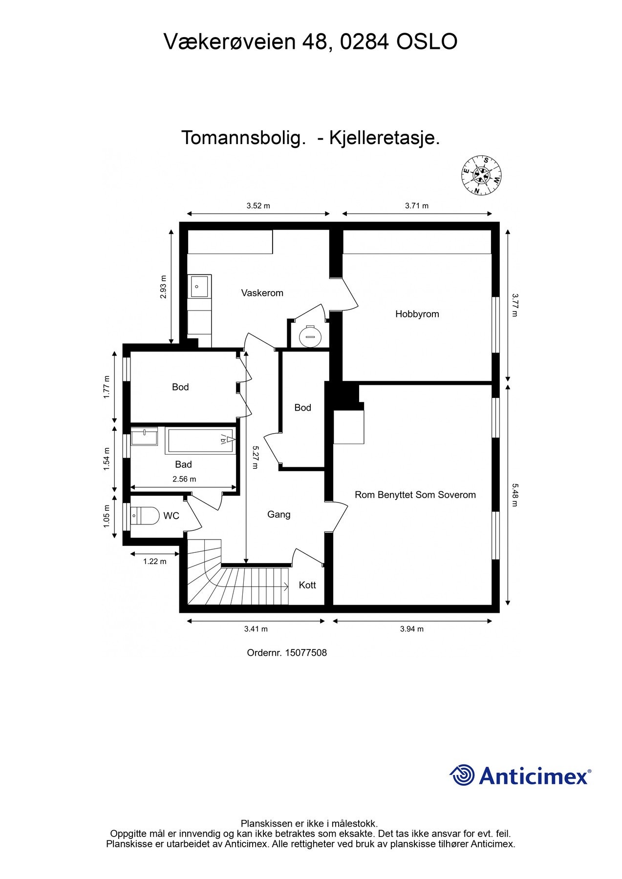 Planskisse Kjeller Galleribilde