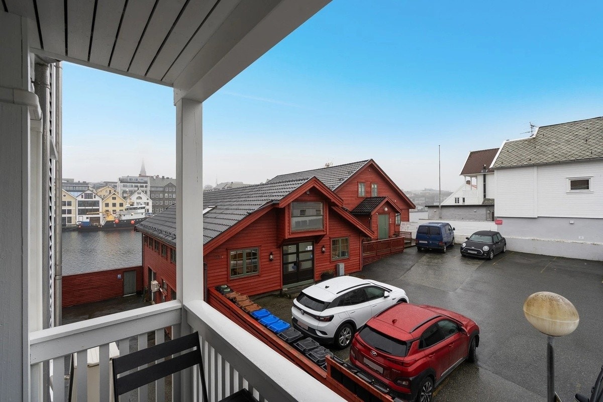 Flott utsikt fra balkong Galleribilde