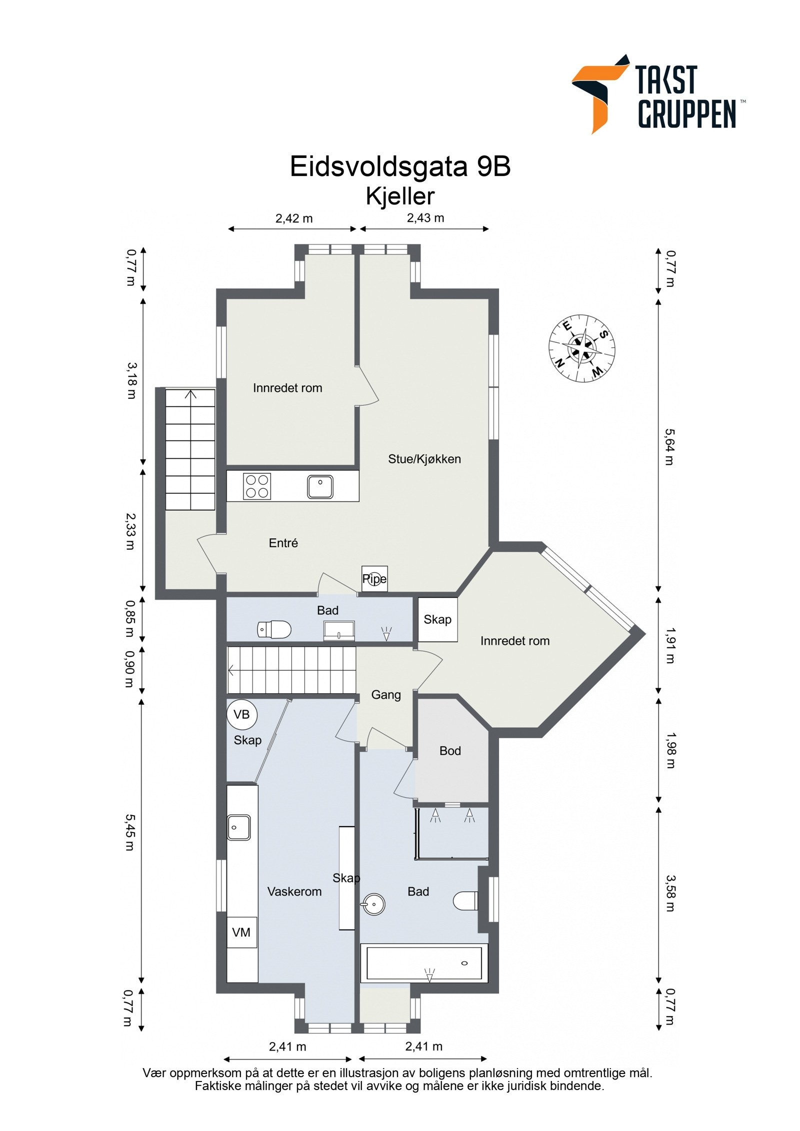 Plantegning kjeller Galleribilde