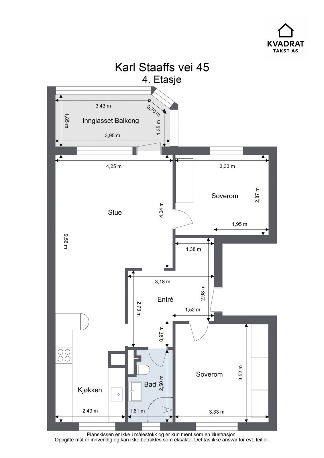 Plantegning - Karl Staaffs vei 45. Galleribilde